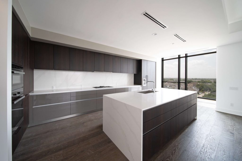 frameless cabinetry in a modern kitchen